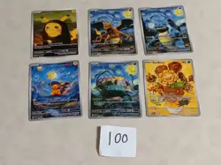 6 Pokemon x Van Gogh Black Star Promo ACG Art Card - READ DESCRIPTION - Image 1
