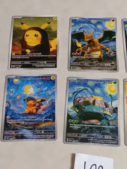 6 Pokemon x Van Gogh Black Star Promo ACG Art Card - READ DESCRIPTION - Image 2