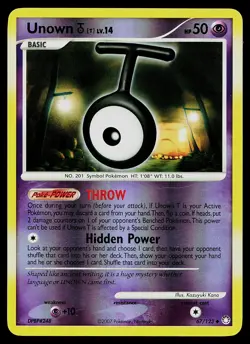 Pokemon Card - Unown [T] Mysterious Treasures 67/123 Uncommon Reverse Holo - Image 1