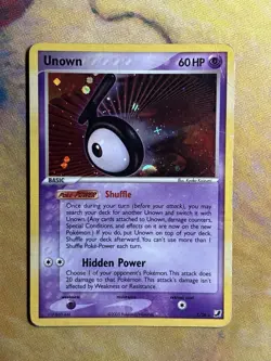 Unown T/28 Ex Unseen Forces Holo Secret Rare Pokemon Card - Image 2