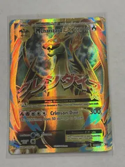 M Charizard EX 220 HP Ultra Rare Full Art Holo Pokemon Card Evolutions 13/108 - Image 1