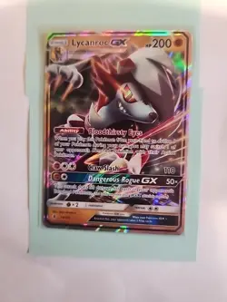 Pokemon Card Lycanroc GX 74/145 SM Guardians Rising Ultra Rare NM - Image 1