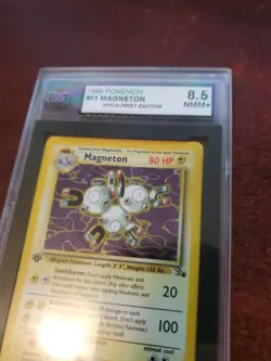 Magneton 1st Edition Fossil Holo Pokemon Card Base WOTC PSA BGS KSA 8.5 NM - Image 5