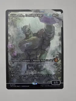 Leonardo, Cutting Edge (FOIL) [Showcase] TMNT MTG Card 0281 NM Eng - Image 1