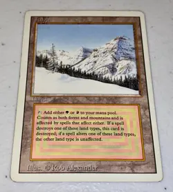 MTG Taiga Revised Edition Dual Land MP Magic the Gathering - Image 1