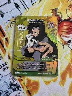 Naruto Mythos Promo Card KIBA INUZUKA 113/130 V Rare - Image 1