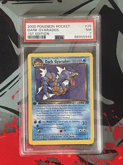 2000 POKEMON ROCKET DARK GYARADOS 1ST EDITION PSA 7 NM - Image 1