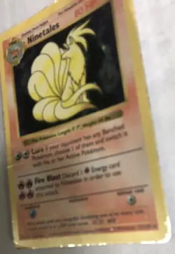 Ninetales “Missing 80” Error Misprint - Damaged Pokemon Tcg Base Set Shadowless - Image 5