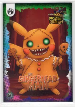 The Gingerdead Man (Pikachu) #58 - Galaxy Holo -Electric Pikachu Cosplay Pokemon - Image 1