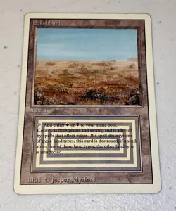Magic The Gathering MTG Scrubland Dual Land Revised 3rd Ungraded MP Good - Image 1