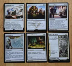 MTG 6x White Rare Enchantment Quarantine Field, Gleam & Act of Authority, more - Image 1