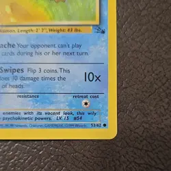 Pokemon TCG Psyduck 53/62 Fossil Common Regular Basic 1999 English - Image 2