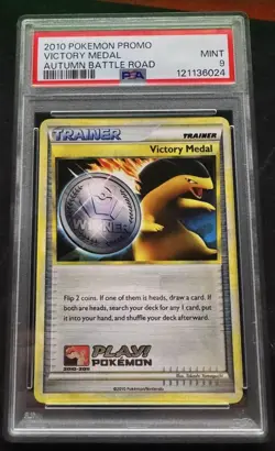 2010 POKEMON PROMO VICTORY MEDAL AUTUMN BATTLE ROAD PSA 9 - Image 1