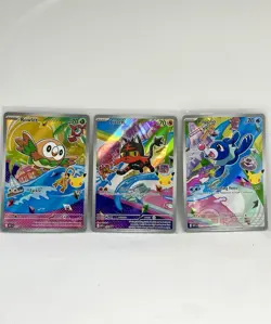 Pokemon First Partner Illustration Collection 30th - Series 1 Gen 7 Starters Set - Image 1
