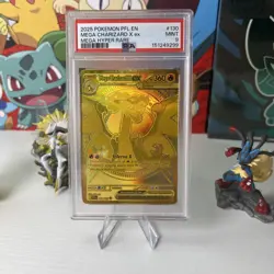 2025 Pokemon Phantasmal Flames Mega Charizard X ex Hyper Rare #130/094 PSA 9 - Image 1