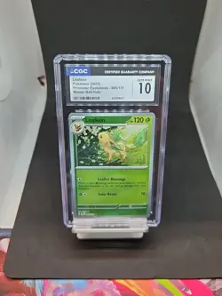 Leafeon [Master Ball] 005/131 - Prismatic Evolutions - CGC - Pokemon (Equiv. PSA - Image 1