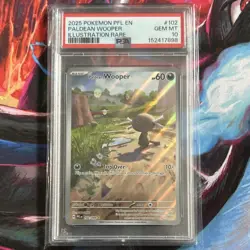 Pokemon Paldean Wooper Holo Illustration Rare 102/094 Phantasmal Flames PSA 10 - Image 1