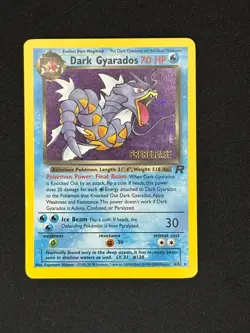 Pokemon Team Rocket Dark Gyarados Holo- Prerelease Stamp- WOTC Vintage- 8/82- NM - Image 1