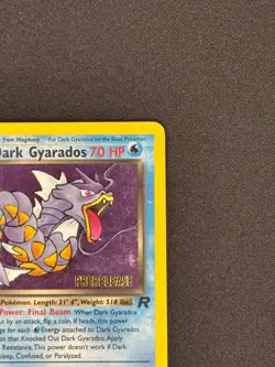 Pokemon Team Rocket Dark Gyarados Holo- Prerelease Stamp- WOTC Vintage- 8/82- NM - Image 2