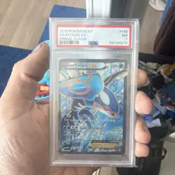 Pokemon TCG Kyogre EX 148/160 XY Primal Clash Ultra Rare Full Art Holo PSA 7 - Image 1