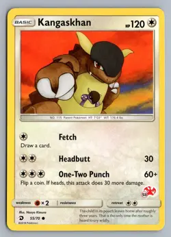 KANGASKHAN 55/70 COMMON DRAGON MAJESTY BATTLE ACADEMY STAMP POKEMON NM - Image 1