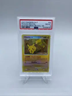 Pokemon Pikachu Diamond Pearl Reverse Mysterious Treasures Burger King Psa 8 - Image 1