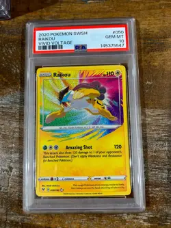 POKEMON 2020 Vivid Voltage RAIKOU #050 PSA 10 Gem Mint Rare Amazing - Image 1