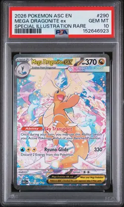 2026 POKEMON ASC EN-ASCENDED HEROES #290 MEGA DRAGONITE EX PSA 10 - Image 1