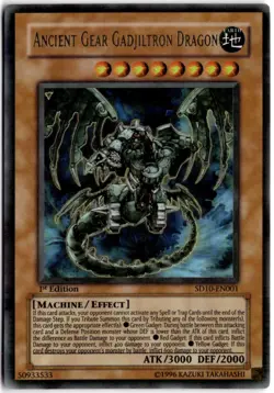 Ancient Gear Gadjiltron Dragon 1st Edition Ultra Rare SD10 SD10-EN001 LP - Image 1