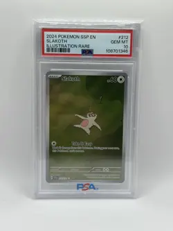 Slakoth #212 2024 Pokemon Ssp En-Surging Sparks Illustration Rare- PSA 10 - Image 1