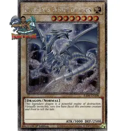 Yugioh! 1x Blue-Eyes White Dragon (7th artwork) RA04-EN108 Platinum Secret Rare - Image 1