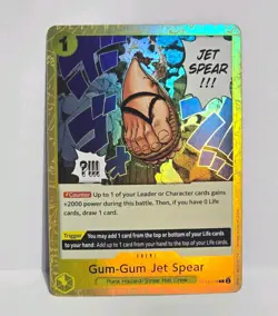 Bandai One Piece CCG Gum-Gum Jet Spear ST13-018 Holo Light Play - Image 1