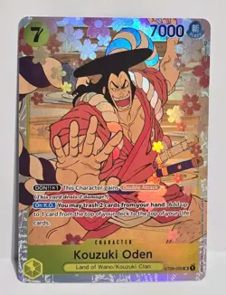 One Piece Kouzuki Oden ST09-005 SR Holo Light Play - Image 1
