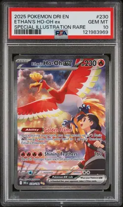 ETHAN'S HO-OH EX PSA 10 2025 POKEMON DESTINED RIVALS SPECIAL ILLUSTRATION RARE - Image 1