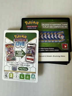 Pokemon TCG Online Code Cards - Unused - Evolving Skies *Messaged* - Image 1