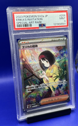 2023 Pokemon 151 SV2a 206/165 Erika's Invitation SAR Full Art Japanese PSA 9 - Image 3