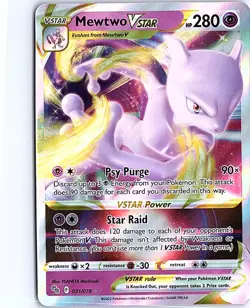 Mewtwo VSTAR Ultra Rare Pokemon GO 031/078 NM Pokemon - Image 1