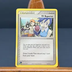 Pokemon 2003 EX Dragon Trainer TV Reporter Card #88/97 MP - Image 1