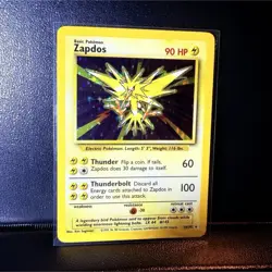 Pokemon Zapdos Base Set Holo Rare 16/102 - Image 1