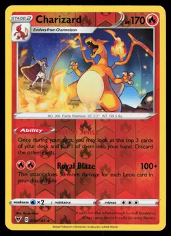 Charizard 025/185 Reverse Holo Rare Pokemon Vivid Voltage LP - Image 1