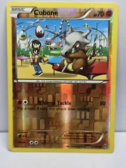 Lightly Played Cubone - 77/162 - Common - Reverse Holo Pokemon BREAKthrough - Image 1