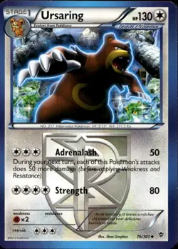 Ursaring 76/101 Uncommon BW Plasma Blast Pokemon - Image 1
