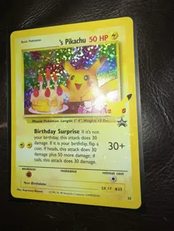 Pokemon Pikachu TCG Holo Rare Birthday Celebrations Card #24 NM/Mint Condition - Image 3