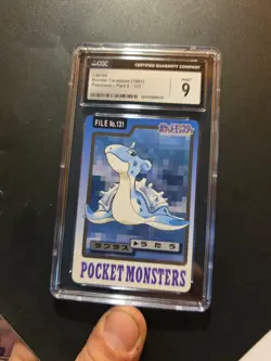 Lapris Bandai Carddass (1997) Pokemon- Part 4 -131 TCG Pocket Monster Cgc Mint9 - Image 1
