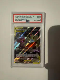 Pokemon Mega Sableye & Tyranitar GX Full Art Holo 226/236 Unified Minds PSA 9 - Image 1