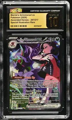 POKEMON ASC EN ASCENDED HEROES 287 MARNIE'S GRIMMSNARL EX CGC 10 PRISTINE - Image 1
