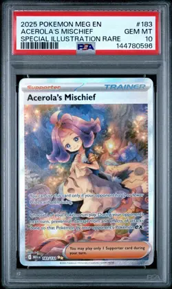 Pokemon Acerola's Mischief #183 Mega Evolution Special Illustration Rare PSA 10 - Image 1