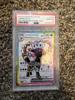 2025 POKEMON SVP PROMO PREMIUM FIGURE COLLECTION #176 UMBREON EX PSA 10 - Image 1