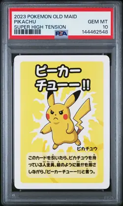 Pikachu 2023 PSA 10 Gem Mint Pokemon Old Maid Super High Tension - Image 1