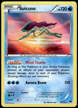 Suicune 30/122 Holo Rare BREAKpoint Pokemon Holo NM - Image 1